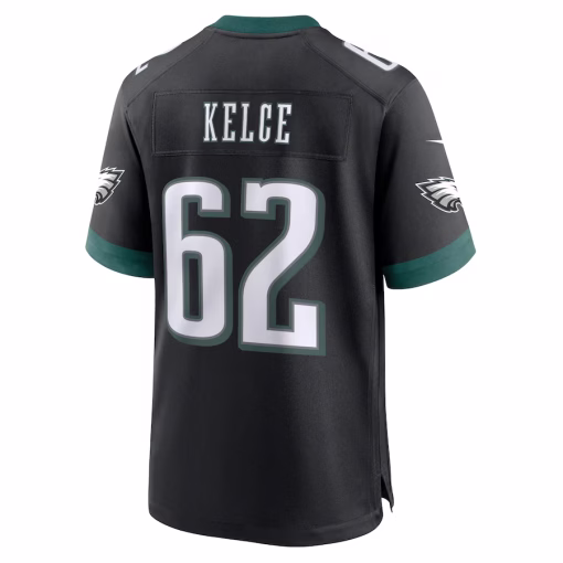 Jason Kelce Philadelphia Eagles Nike Alternate Game Jersey – Black - Image 3