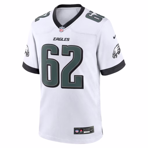 Men’s Philadelphia Eagles Jason Kelce Nike White White Game Jersey - Image 2
