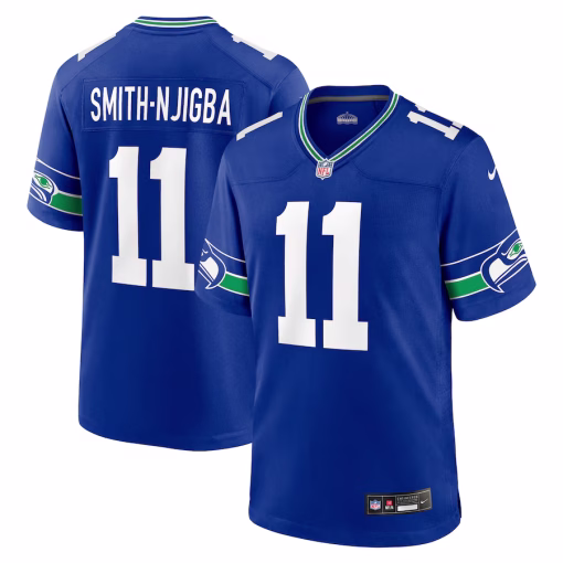 Jaxon Smith-Njigba Seattle Seahawks Nike Throwback Player Game Jersey – Royal