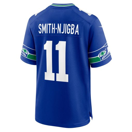 Jaxon Smith-Njigba Seattle Seahawks Nike Throwback Player Game Jersey – Royal - Image 3