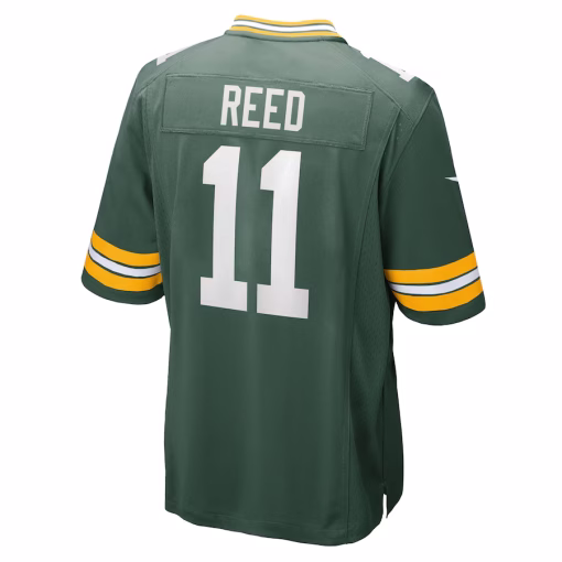 Men’s Green Bay Packers Jayden Reed Nike Green Game Jersey - Image 3
