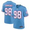 Jeffery Simmons Tennessee Titans Nike Oilers Throwback Alternate Game Player Jersey – Light Blue
