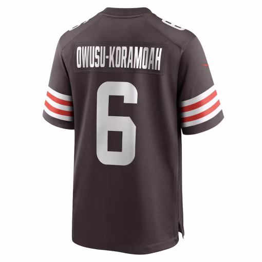 Jeremiah Owusu-Koramoah Cleveland Browns Nike Team Game Jersey – Brown - Image 3