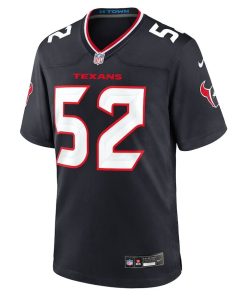 Alternative view of Jerry Hughes Houston Texans Nike Team Game Jersey – Navy