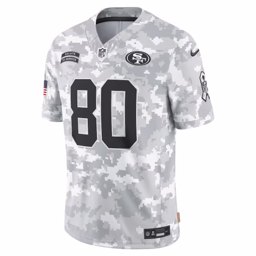 Jerry Rice San Francisco 49ers Nike 2024 Salute to Service Retired Player Limited Jersey – Arctic Camo - Image 2