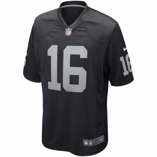 Jim Plunkett Las Vegas Raiders Nike Game Retired Player Jersey – Black - Image 2