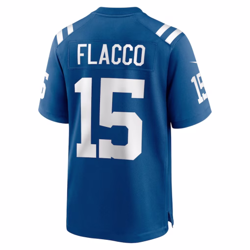 Joe Flacco Indianapolis Colts Nike Game Jersey – Royal - Image 3