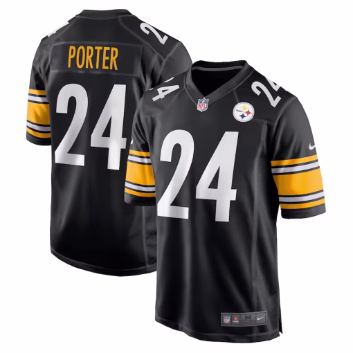 Men’s Pittsburgh Steelers Joey Porter Jr. Nike Black Game Jersey