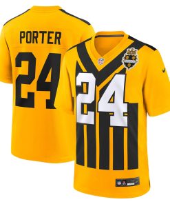 Joey Porter Jr. Pittsburgh Steelers Nike Alternate 1933 Throwback Game Jersey – Gold