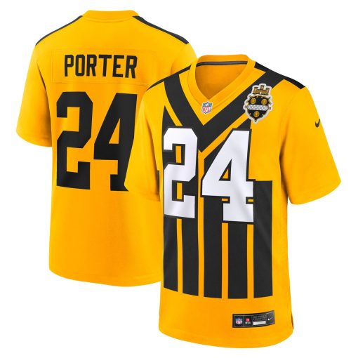 Joey Porter Jr. Pittsburgh Steelers Nike Alternate 1933 Throwback Game Jersey – Gold