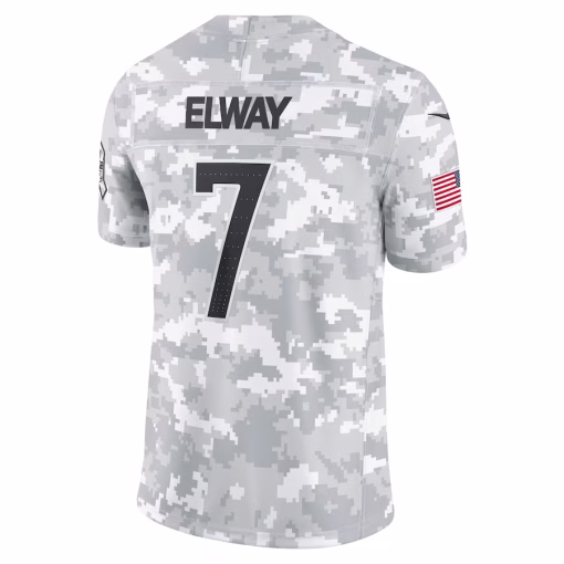 John Elway Denver Broncos Nike 2024 Salute to Service Retired Player Limited Jersey – Arctic Camo - Image 3