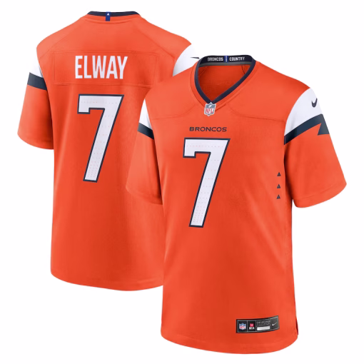 John Elway Denver Broncos Nike Mile High Collection Retired Player Game Jersey – Orange