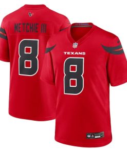 John Metchie III Houston Texans Nike Alternate Game Jersey – Red