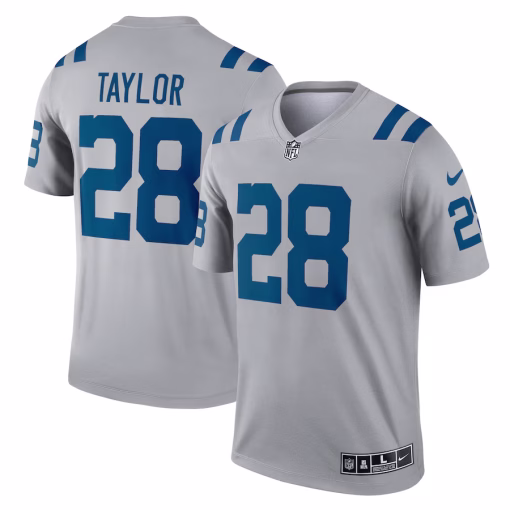 Jonathan Taylor Indianapolis Colts Nike Inverted Legend Player Performance Top – Gray