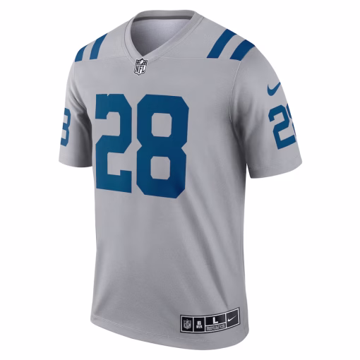 Jonathan Taylor Indianapolis Colts Nike Inverted Legend Player Performance Top – Gray - Image 2
