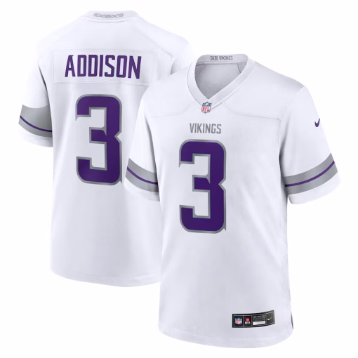 Jordan Addison Minnesota Vikings Nike Alternate Game Player Jersey – White