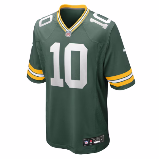Men’s Green Bay Packers Jordan Love Nike Green Player Game Jersey - Image 2