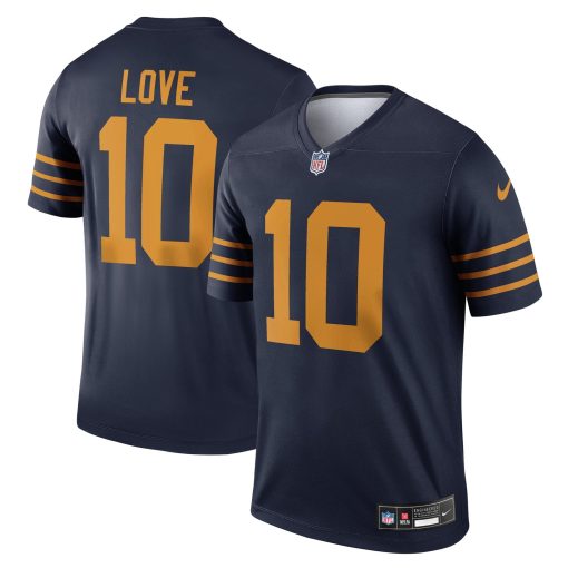 Jordan Love Green Bay Packers Nike The 1923 Classic Legend Player Dri-FIT Top – Navy
