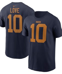 Jordan Love Green Bay Packers Nike The 1923 Classic Name & Number T-Shirt – Navy