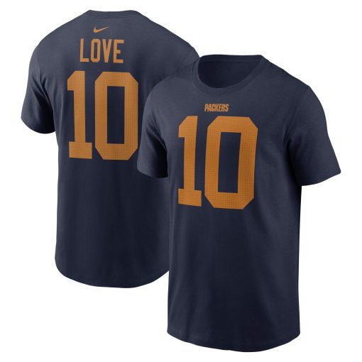 Jordan Love Green Bay Packers Nike The 1923 Classic Name & Number T-Shirt – Navy