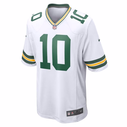 Men’s Green Bay Packers Jordan Love Nike White Game Jersey - Image 2