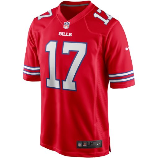 Josh Allen Buffalo Bills Nike Alternate Game Player Jersey – Red - Image 2