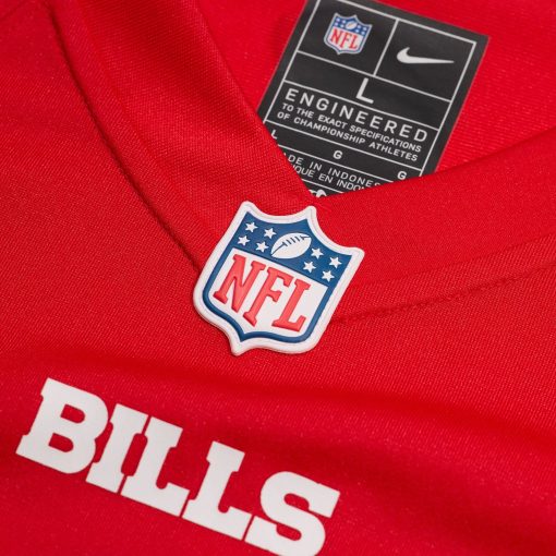 Josh Allen Buffalo Bills Nike Alternate Game Player Jersey – Red - Image 4