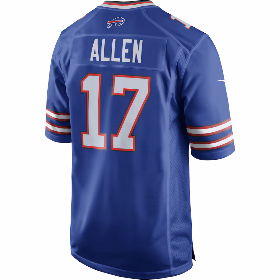 Josh Allen Buffalo Bills Nike Team Game Player Jersey – Royal - Image 3