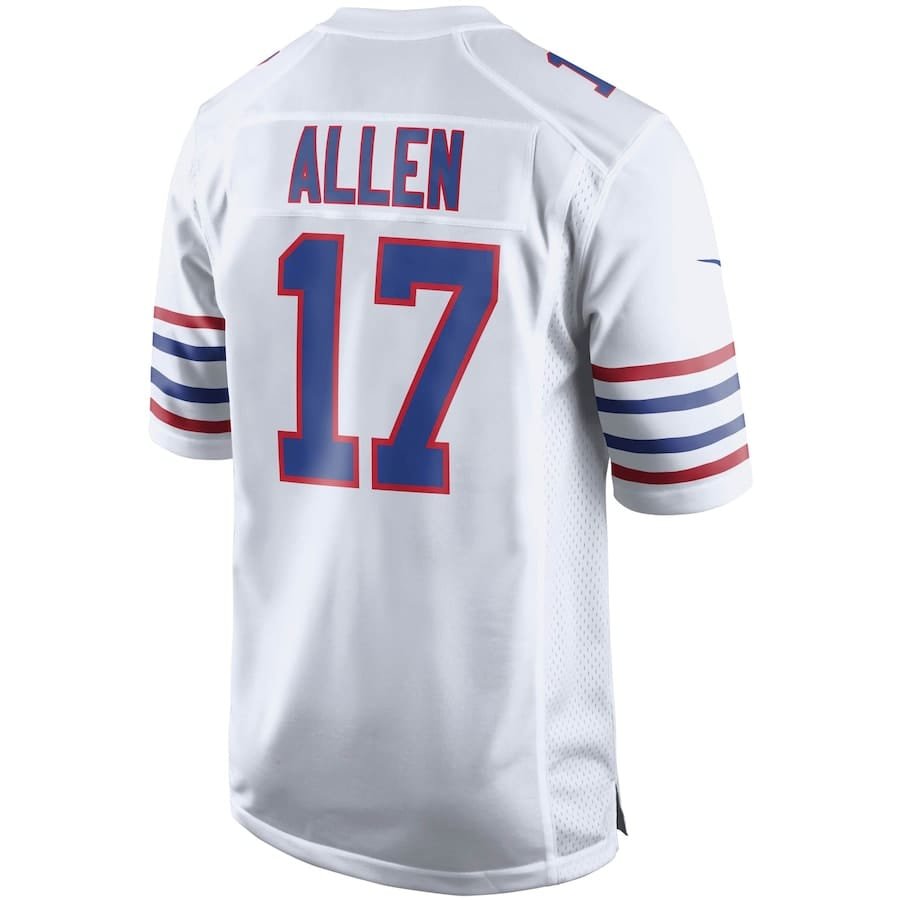 Josh Allen Buffalo Bills Nike Alternate Game Player Jersey – White - Image 3