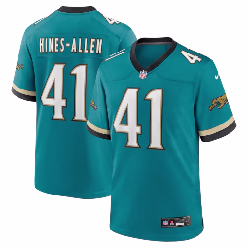 Josh Hines-Allen Jacksonville Jaguars Nike Prowler Throwback Player Game Jersey – Teal