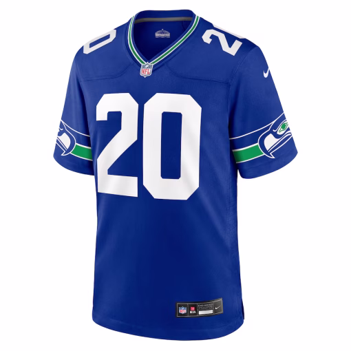 Julian Love Seattle Seahawks Nike Throwback Player Game Jersey – Royal - Image 2