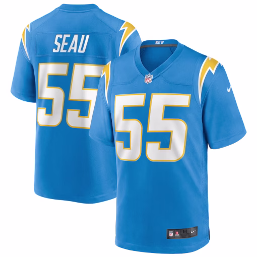 Junior Seau Los Angeles Chargers Nike Game Retired Player Jersey – Powder Blue