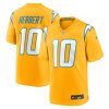 Justin Herbert Los Angeles Chargers Nike Alternate Charger Power Game Player Jersey – Gold