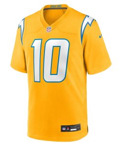 Alternative view of Justin Herbert Los Angeles Chargers Nike Alternate Charger Power Game Player Jersey – Gold
