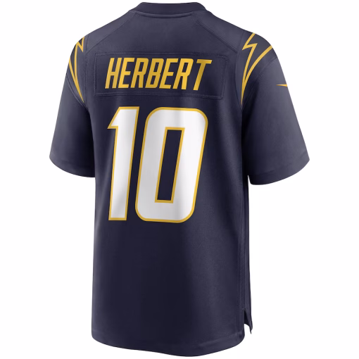 Justin Herbert Los Angeles Chargers Nike Alternate Game Jersey – Navy - Image 3