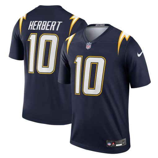 Justin Herbert Los Angeles Chargers Nike Alternate Super Chargers Legend Player Performance Top – Navy