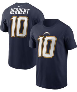 Justin Herbert Los Angeles Chargers Nike Alternate Super Chargers Name & Number T-Shirt – Navy