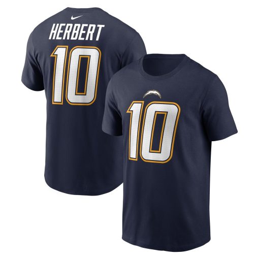 Justin Herbert Los Angeles Chargers Nike Alternate Super Chargers Name & Number T-Shirt – Navy