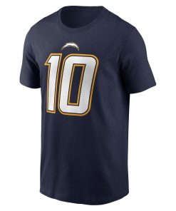 Alternative view of Justin Herbert Los Angeles Chargers Nike Alternate Super Chargers Name & Number T-Shirt – Navy