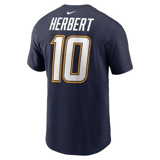 Justin Herbert Los Angeles Chargers Nike Alternate Super Chargers Name & Number T-Shirt – Navy - Image 3