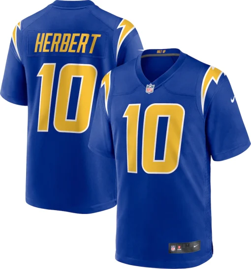 Justin Herbert Los Angeles Chargers Nike 2nd Alternate Game Jersey – Royal