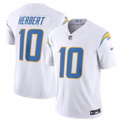 Justin Herbert Los Angeles Chargers Nike Vapor F.U.S.E. Limited Jersey – White