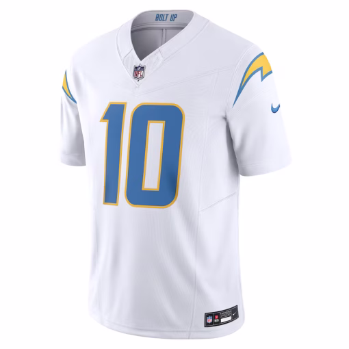 Justin Herbert Los Angeles Chargers Nike Vapor F.U.S.E. Limited Jersey – White - Image 2