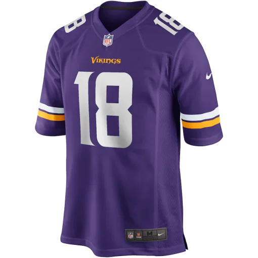 Justin Jefferson Minnesota Vikings Nike Player Game Jersey – Purple - Image 2