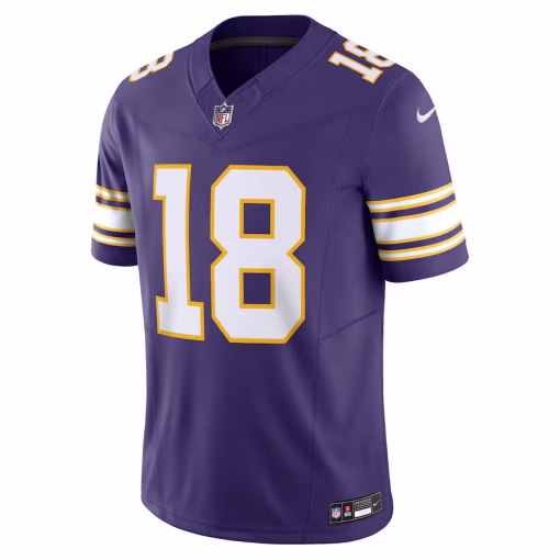 Justin Jefferson Minnesota Vikings Nike Vapor F.U.S.E. Limited Jersey – Purple - Image 2