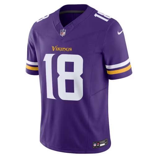 Justin Jefferson Minnesota Vikings Nike Vapor F.U.S.E. Limited Jersey – Purple - Image 2