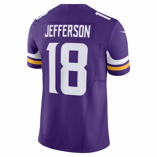 Justin Jefferson Minnesota Vikings Nike Vapor F.U.S.E. Limited Jersey – Purple - Image 3