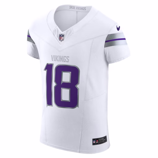 Justin Jefferson Minnesota Vikings Nike Alternate Vapor F.U.S.E. Elite Player Jersey – White - Image 2