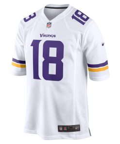 Alternative view of Justin Jefferson Minnesota Vikings Nike Game Player Jersey – White