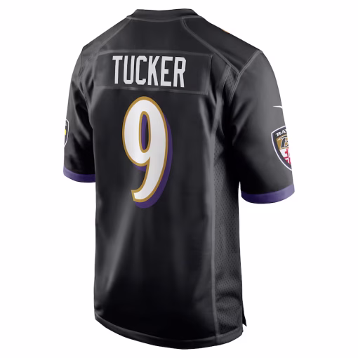 Justin Tucker Baltimore Ravens Nike Player Game Jersey – Black - Image 3